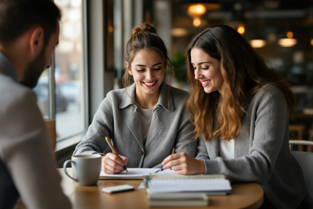 executive-function-section Mentor and young adult planning together at a table